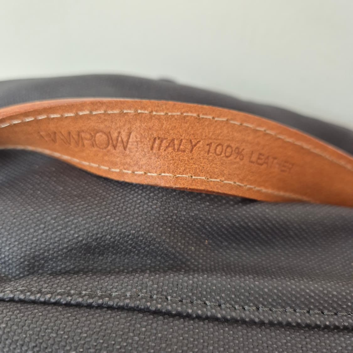 로우로우 가죽 손잡이 코팅 캔바스 백팩 상품이미지5