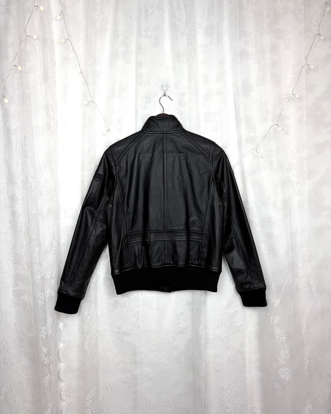 GIORDANO cowhide leather biker jacket 상품이미지5
