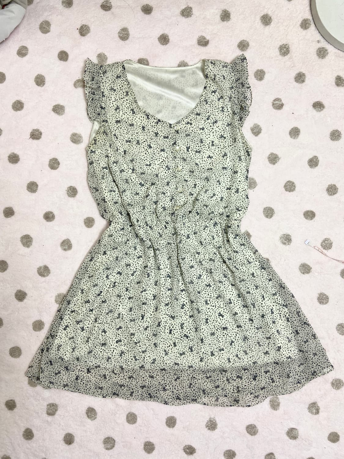 빈티지 패턴 미니 원피스 상품이미지1