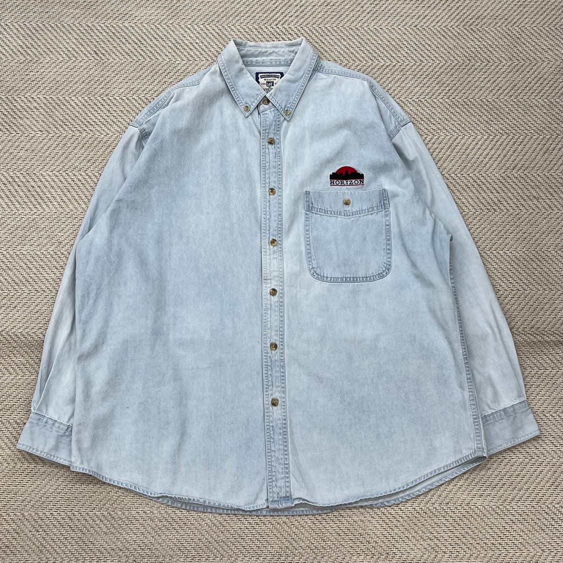 리 자수 데님셔츠 r2283 상품이미지1