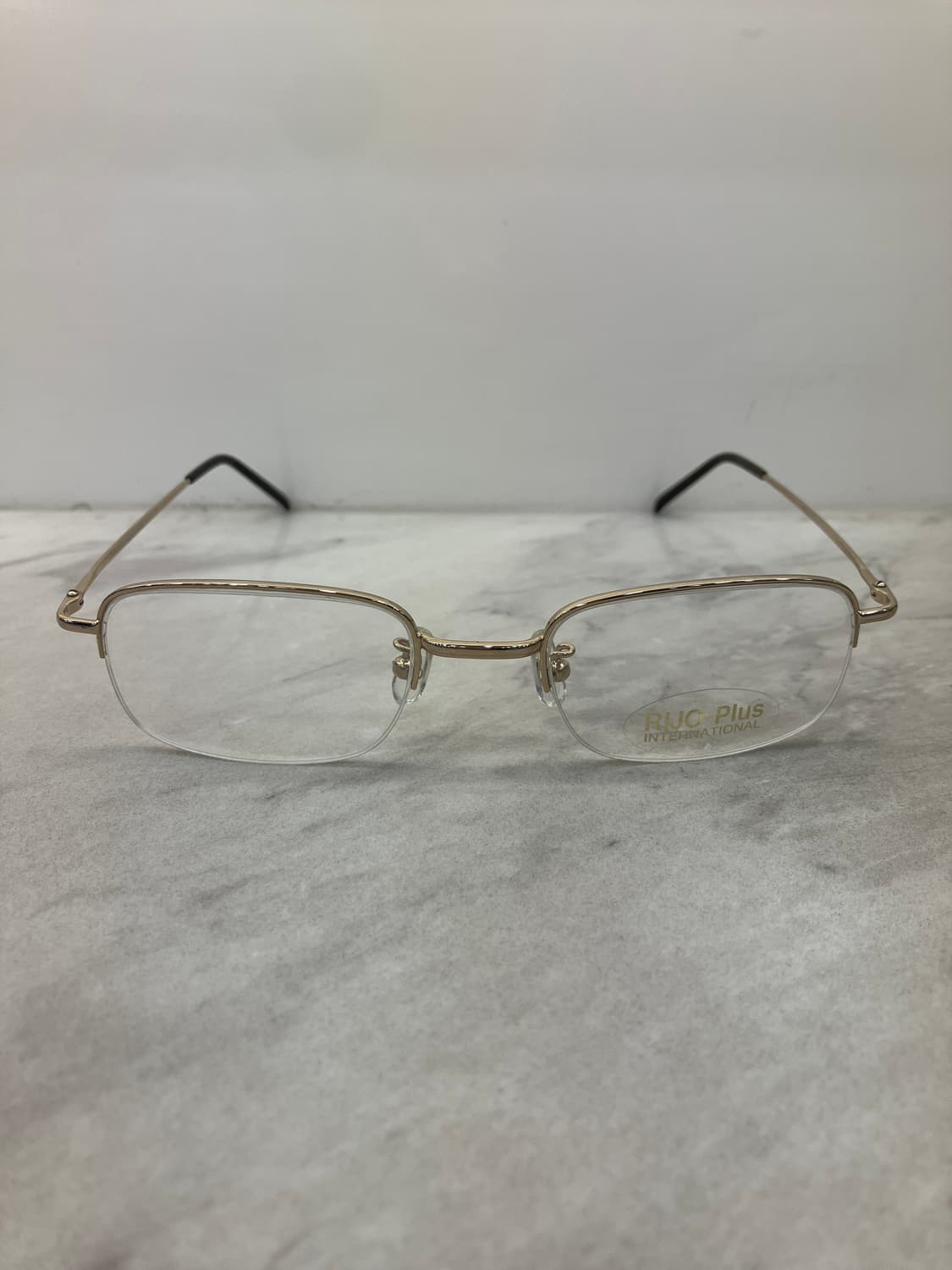 리조 RIJO 빈티지 골드 스퀘어 반무테 안경 상품이미지6