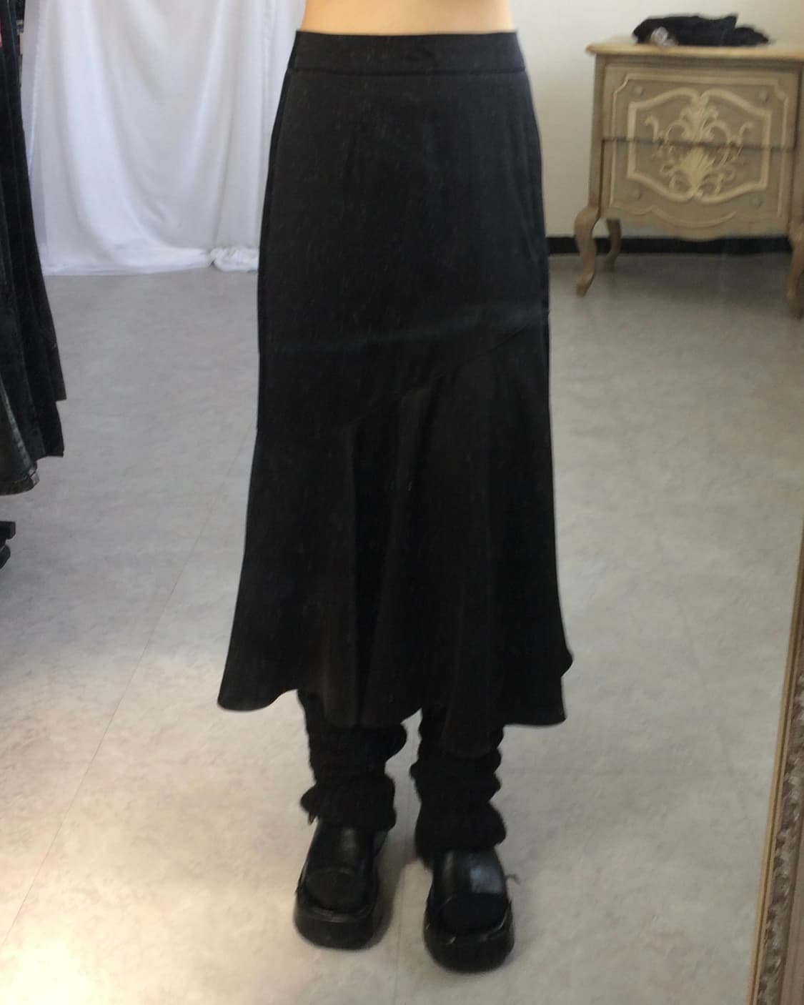 Glossy long skirt 상품이미지4
