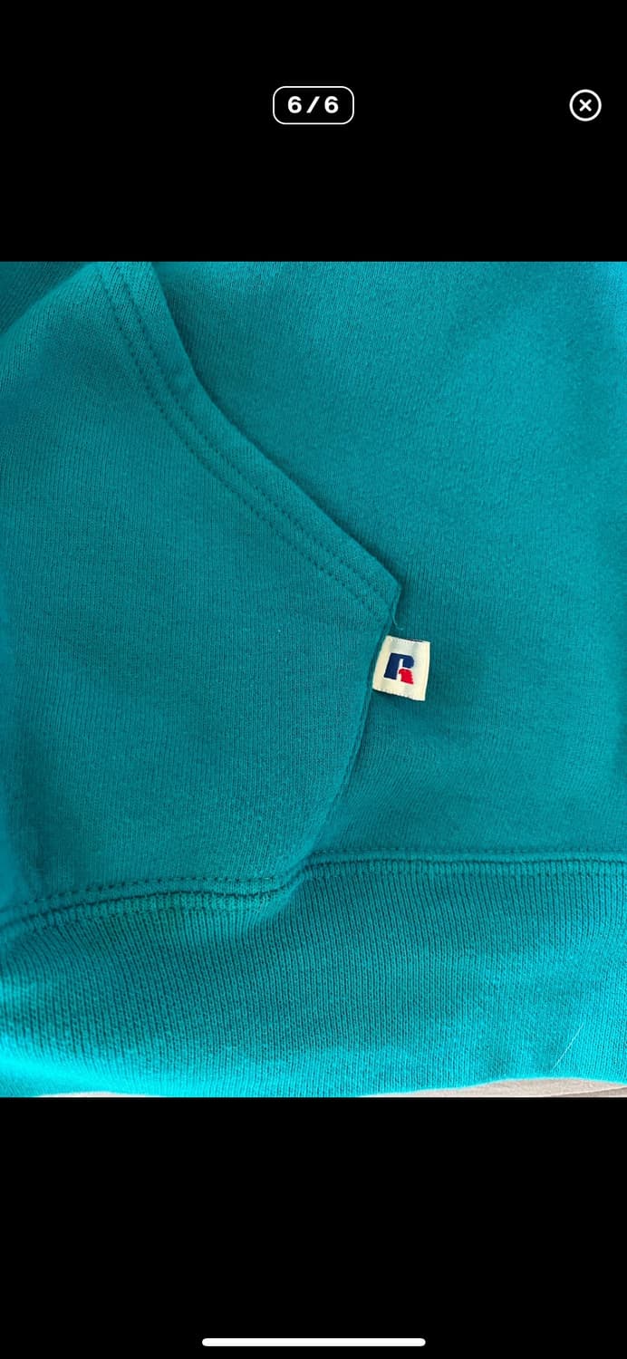 vtg 90s 러셀 후드 스카이블루 팝니다 상품이미지7