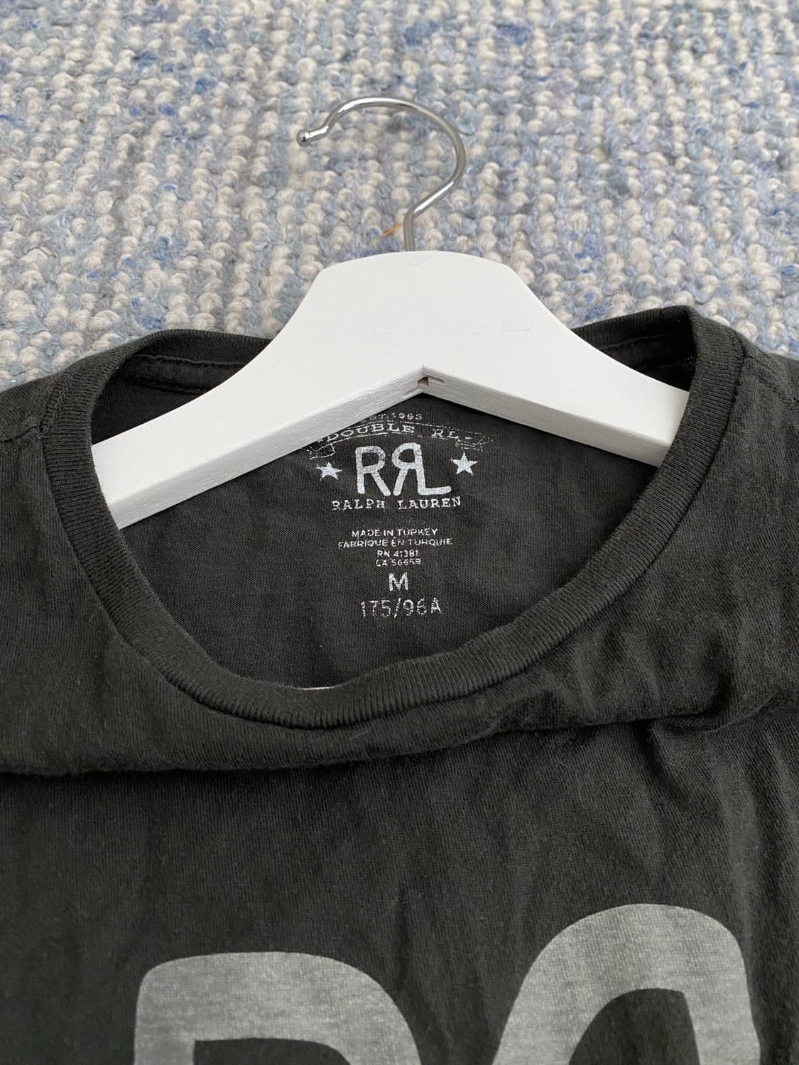 랄프로렌 RRL 시그니처 로고 그래픽 티셔츠 블랙 상품이미지2
