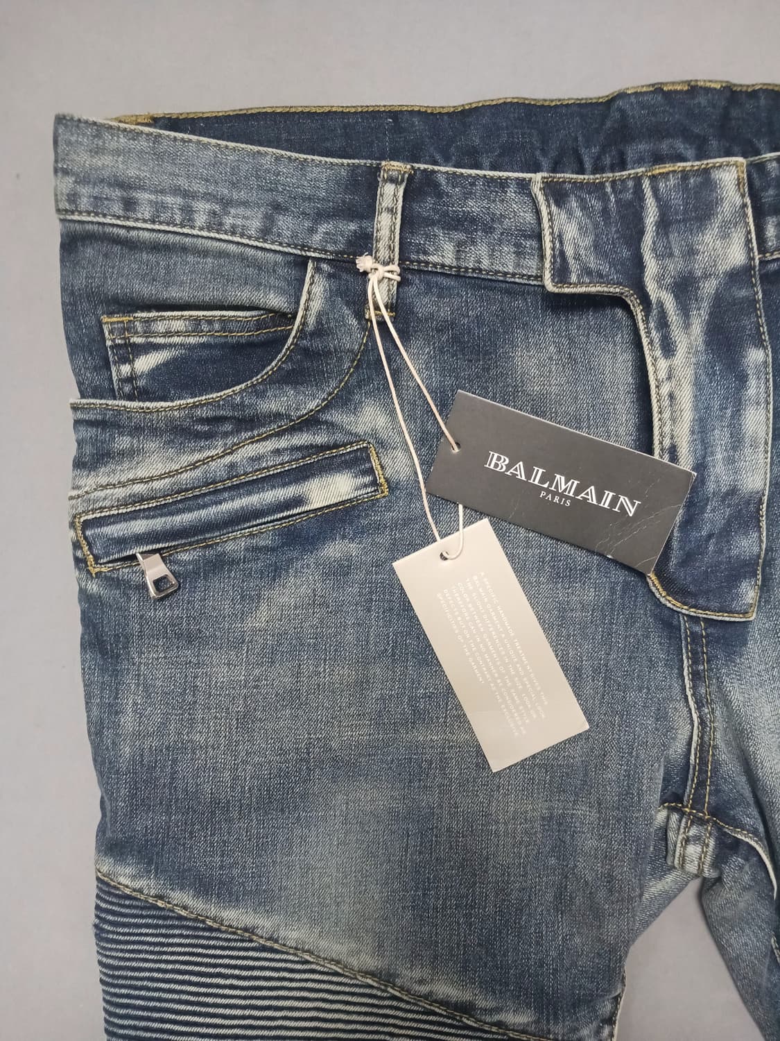 새상품 [36] 발망 스티치덧댐 바이커진 청바지 상품이미지2