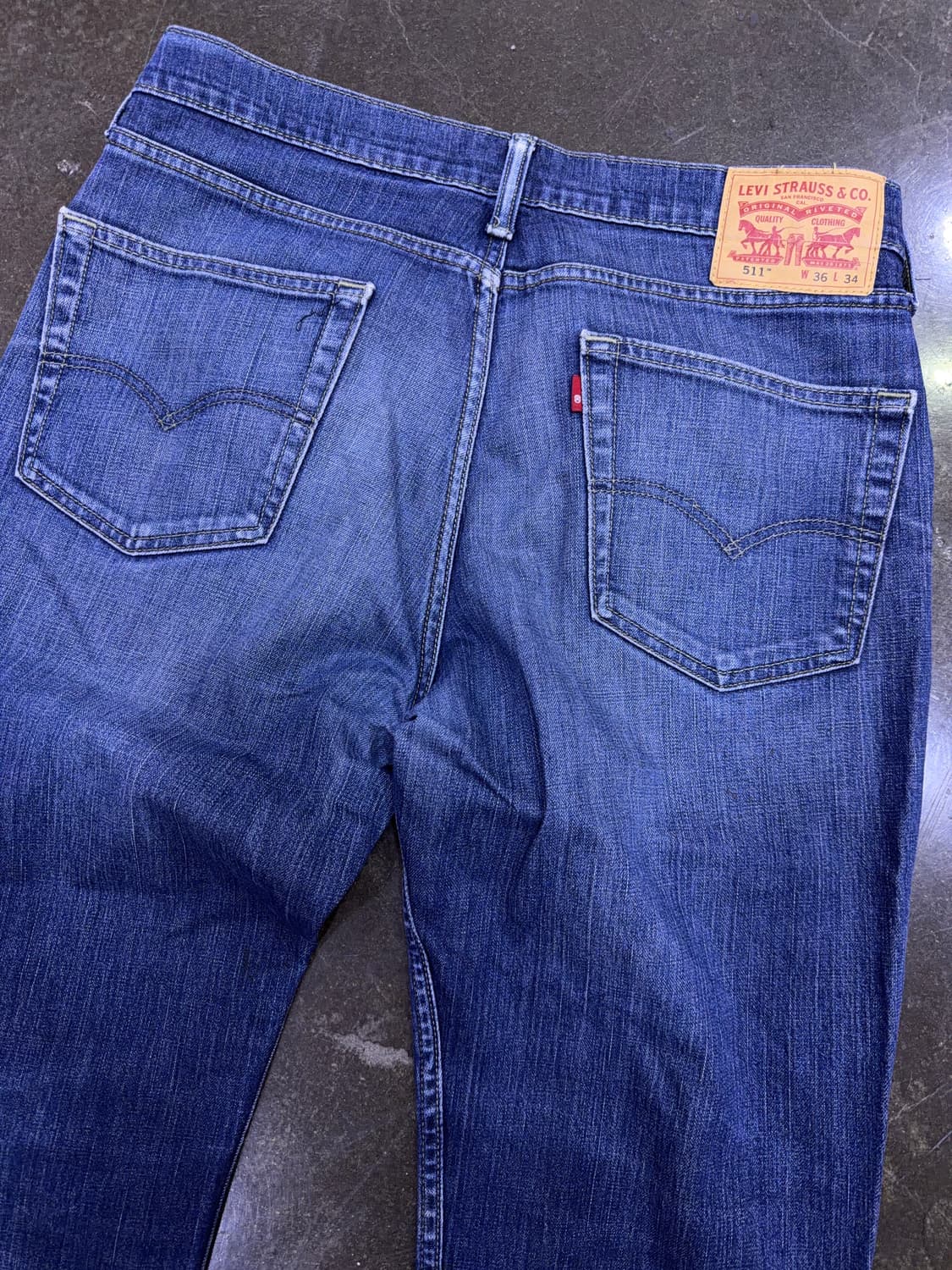리바이스 511 슬림핏 라인 빈티지 워싱 데님팬츠 36 상품이미지7