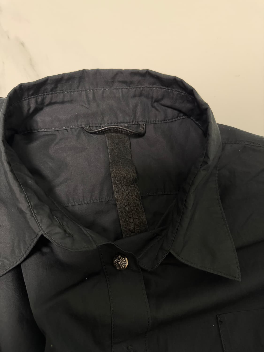 신형 크롬하츠 VIC 21 레더패치 오버셔츠 M 상품이미지2