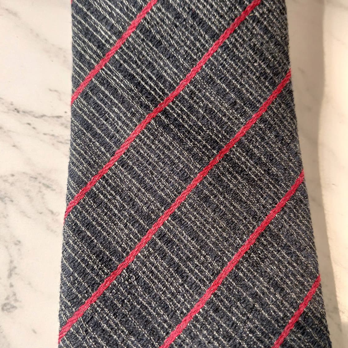 에스.티. 듀퐁 네이비 스트라이프 넥타이 8cm A+등급 E863
 상품이미지5