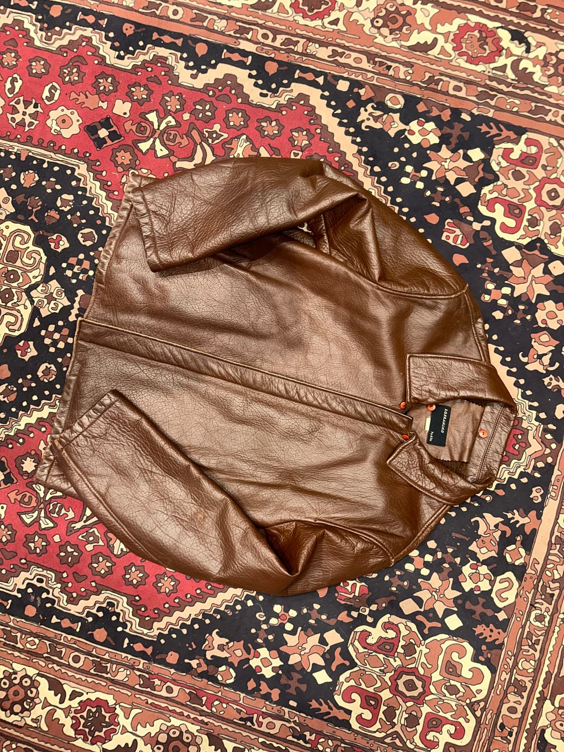 ( L-XL ) 가죽자켓 레더자켓 소가죽자켓 빈티지가죽자켓 봄버자켓 상품이미지5