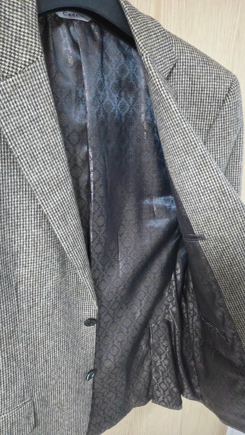 (착샷) 마에스트로 카델 헤링본 하운드투스 블레이저 상품이미지3