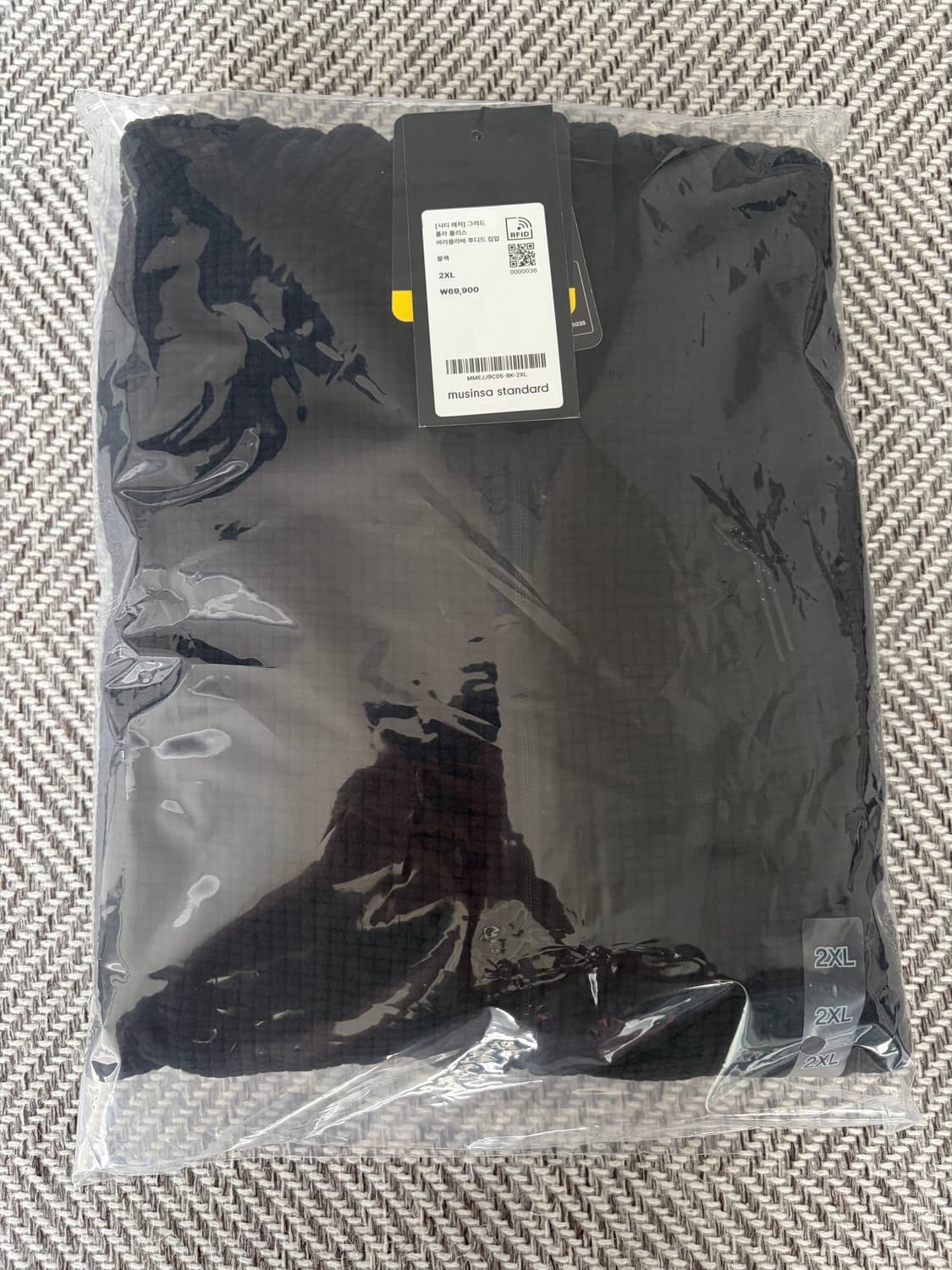 무신사 스탠다드 시티 레저 그리드 폴라 프리스 바라클라바 후디드 집업  상품이미지5