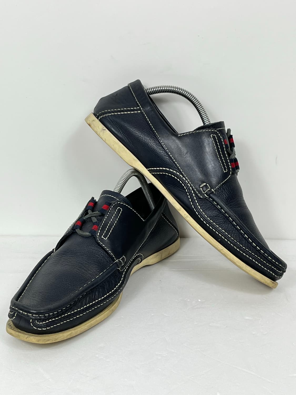265) Gucci(구찌) 156099 네이비 레더 남성 모카신 슈즈 상품이미지3