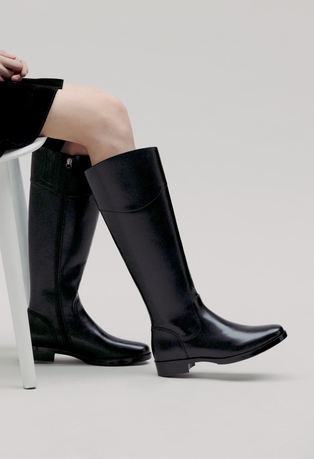 Prague 04 long boots 쿠에른 소가죽 롱부츠 상품이미지8