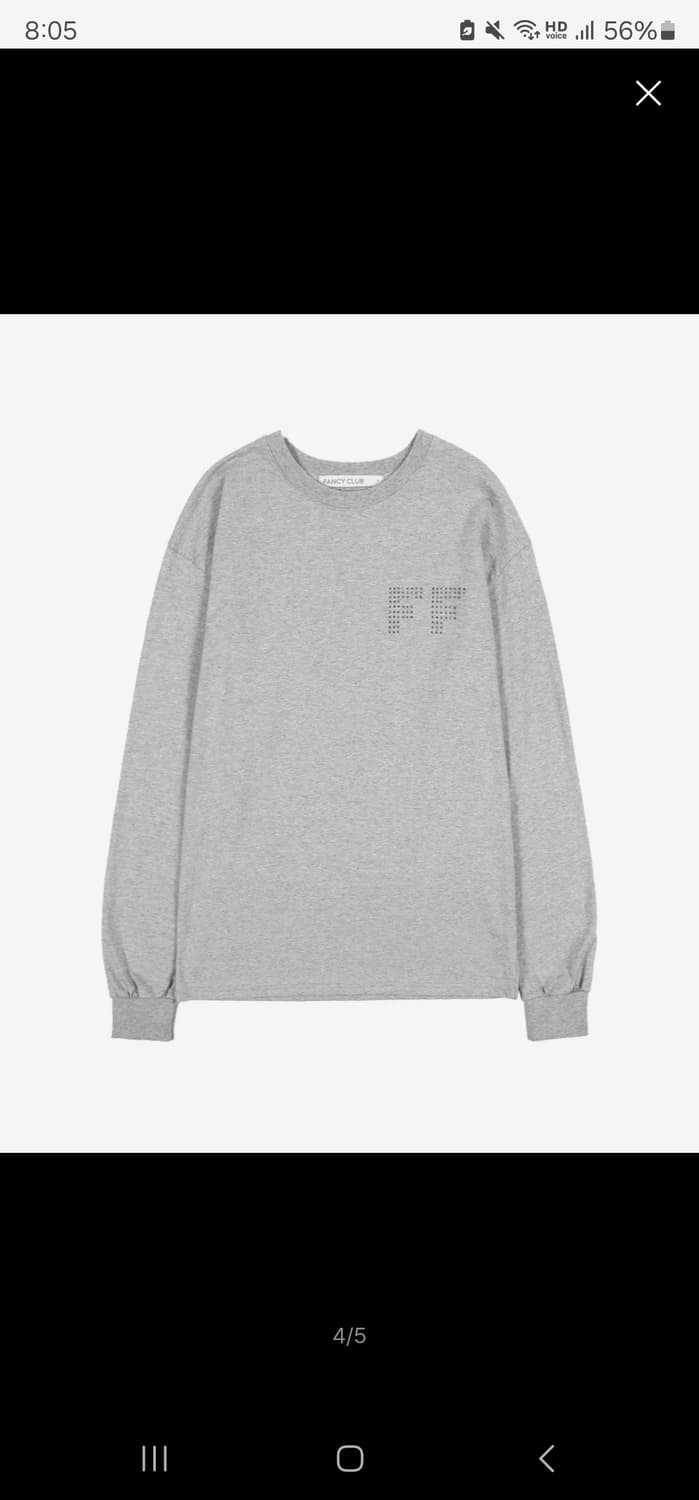 FANCYCLUB 팬시클럽 FF 레터링 롱슬리브 (GRAY) 상품이미지3