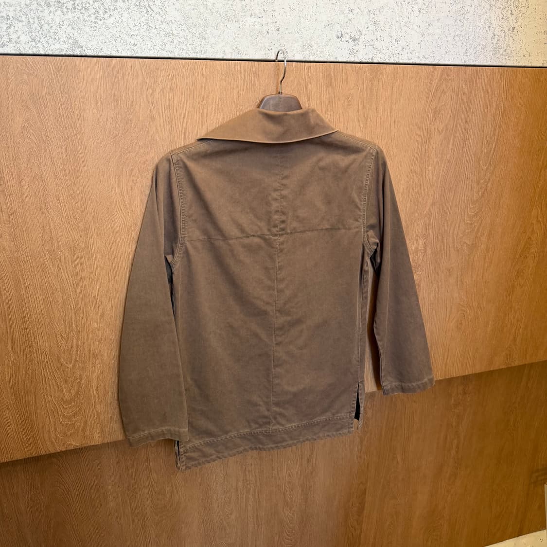 블루블루 캐주얼 워크 자켓 싱글 버튼 워싱 포켓 디테일 브라운 상품이미지2