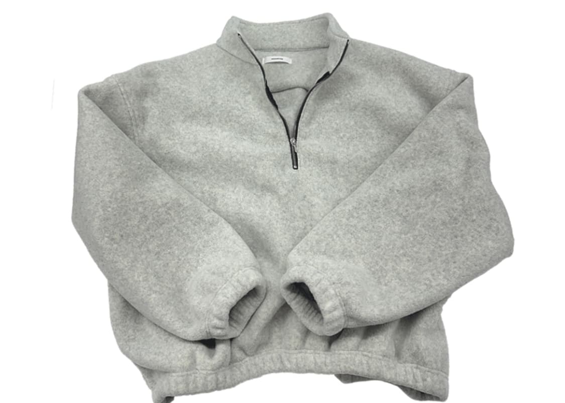 [1]논노드 하프 집 플리스 클라우드 화이트 상품이미지1