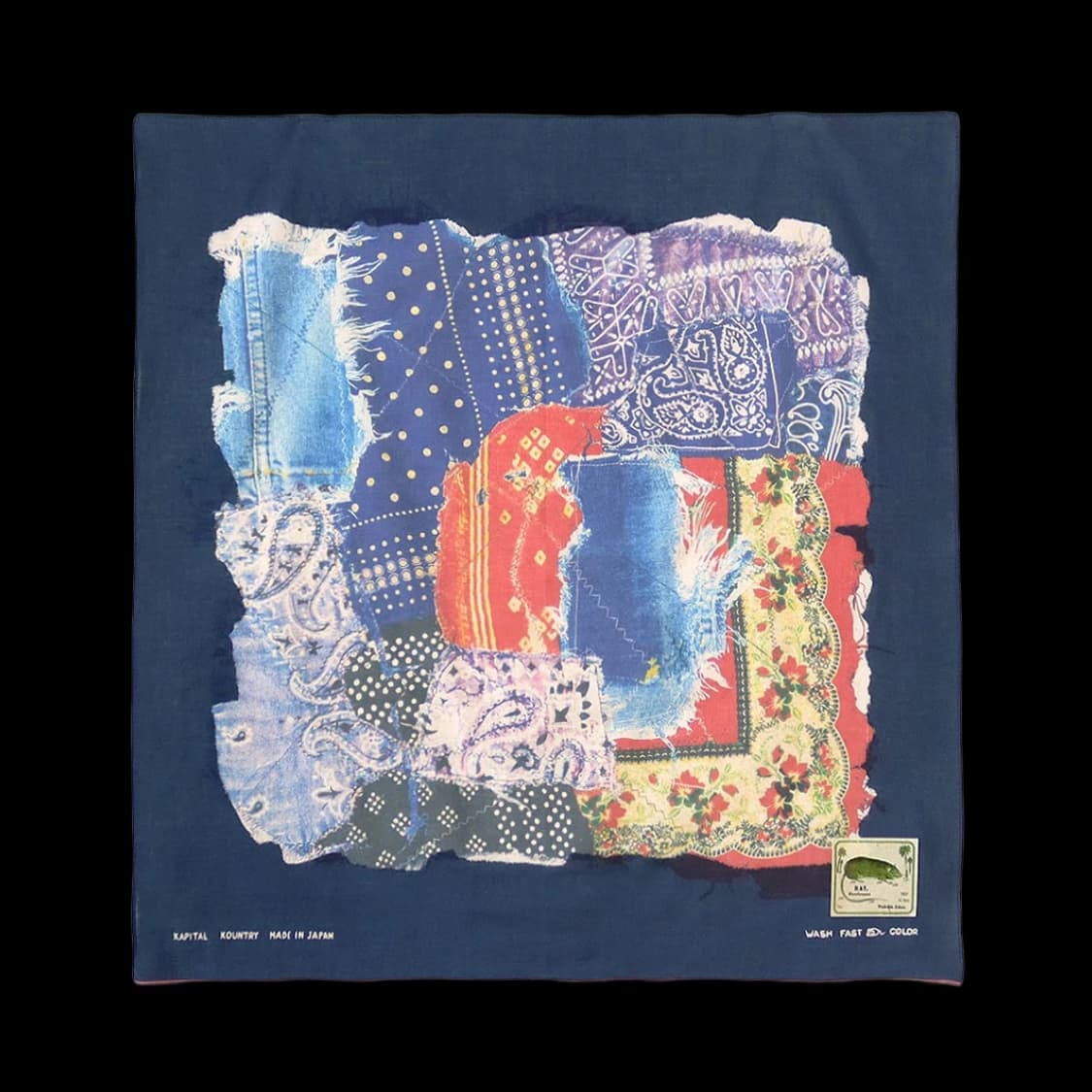 캐피탈 반다나 셀비지 패스트컬러 반다나 보로 네이비 상품이미지1