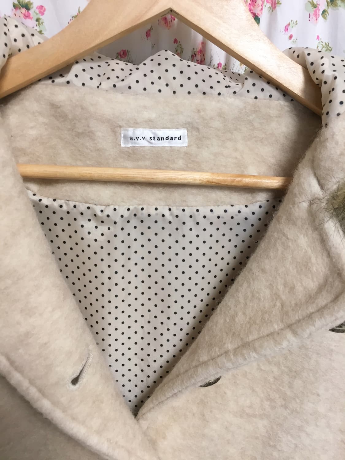 빈티지 모리걸 라떼갸루 후드 코트 상품이미지4