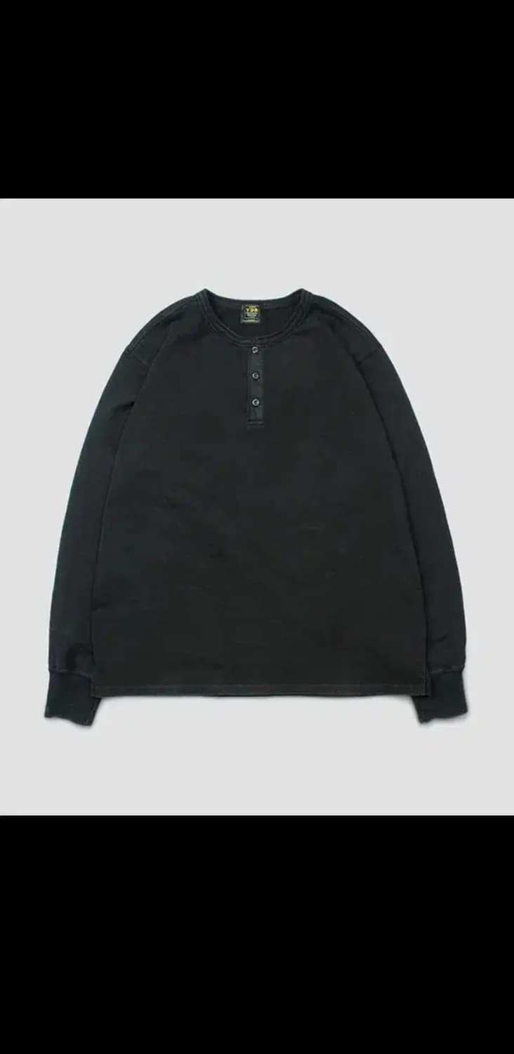 비디알 vdr 데님 헨리넥 롱슬리브 블랙 XL 상품이미지1