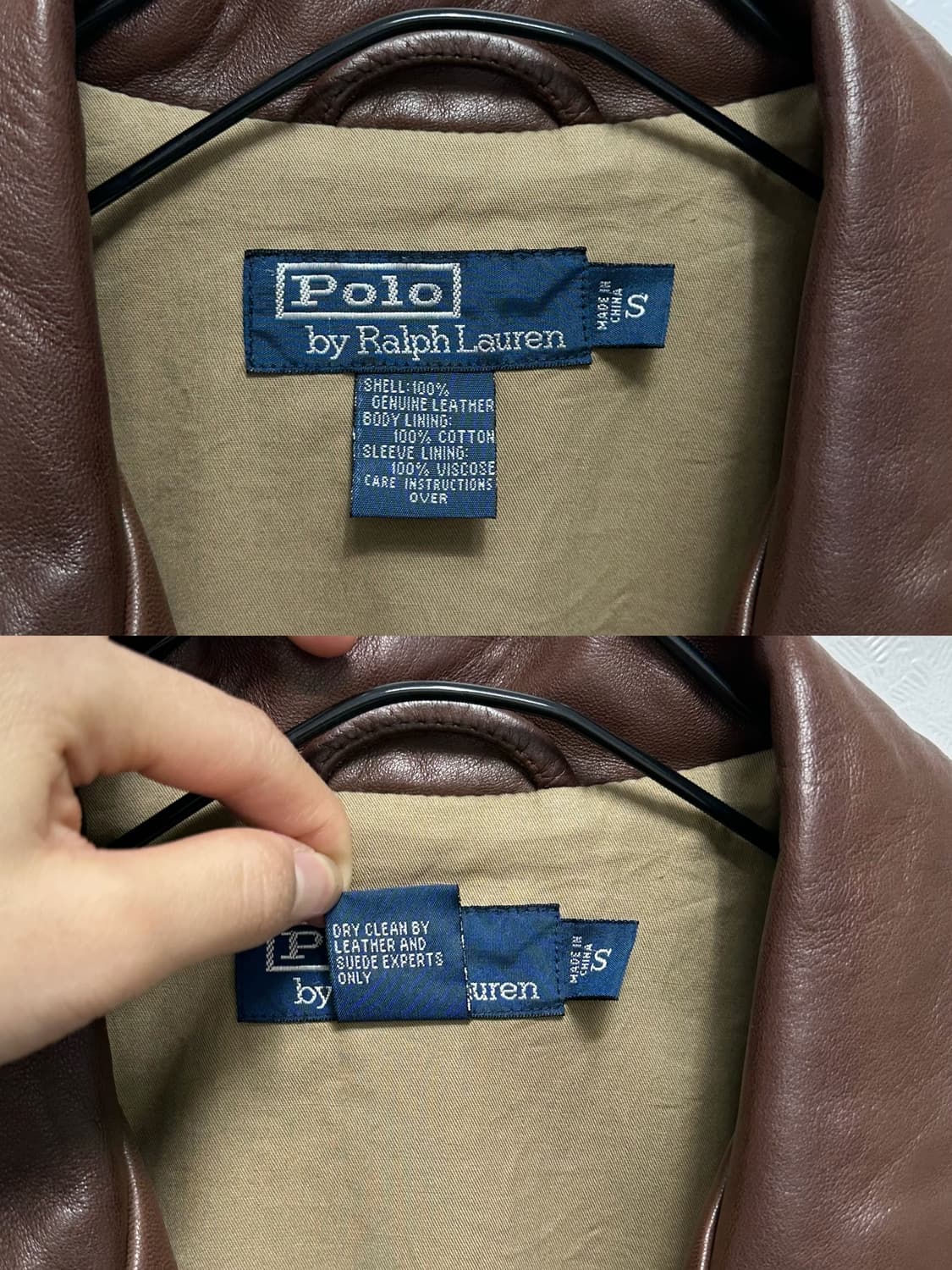 폴로 양가죽 램스킨 레더 자켓 브라운 상품이미지10