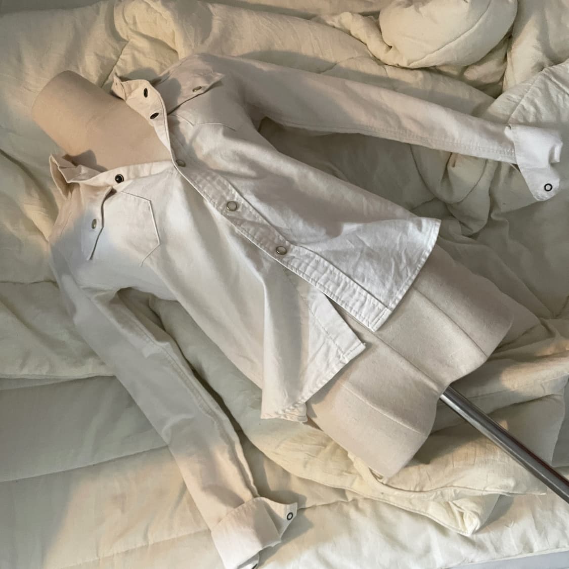 일본빈티지 빈티지 셔츠 긱시크 무채색 히피그런지 오네갸루 페어리 셔츠 상품이미지2