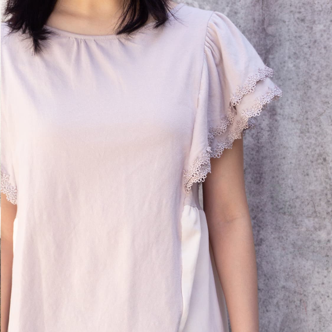  [AXES FEMME] 안개빛 레이스 플레어 블라우스 상품이미지10