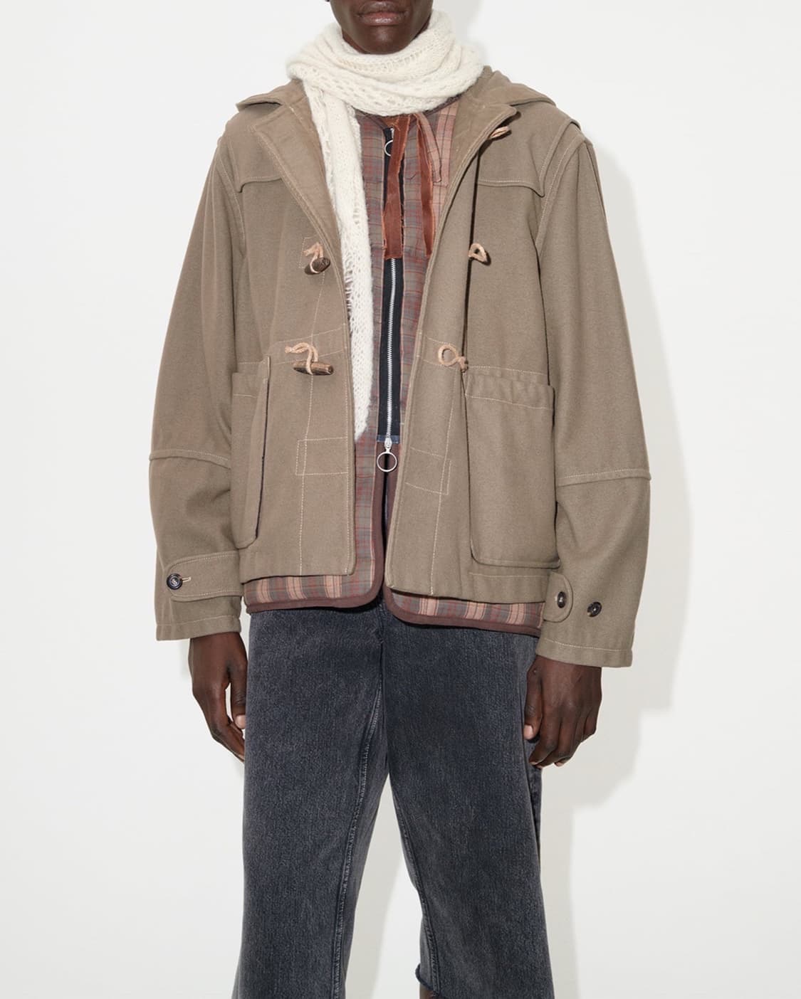 (정품/새상품)아워레가시 남성 배스 울 크롭 더플 코트 상품이미지8