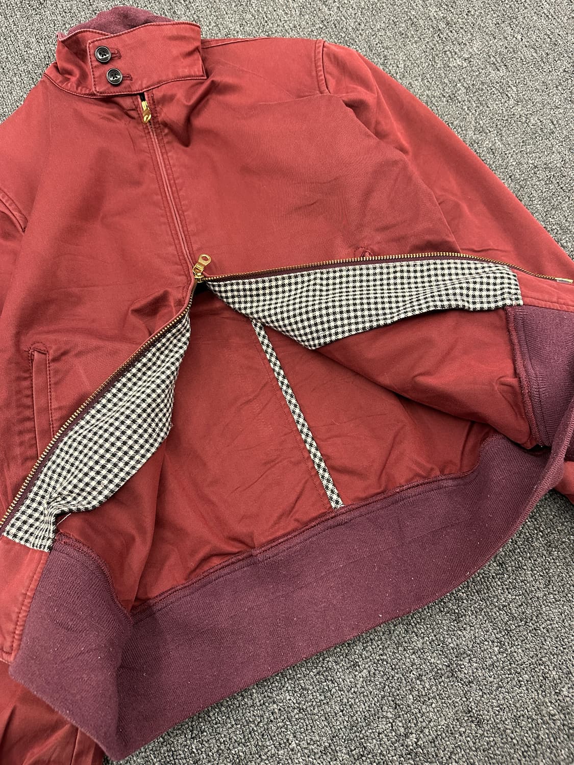 M) 빔즈 헤링턴 블루종 자켓 버건디 상품이미지6