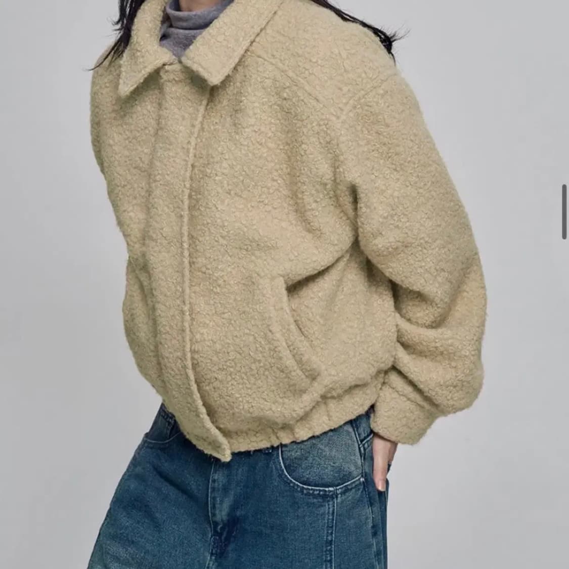 칙스 카라 버진 블루종 점퍼 베이지 상품이미지2