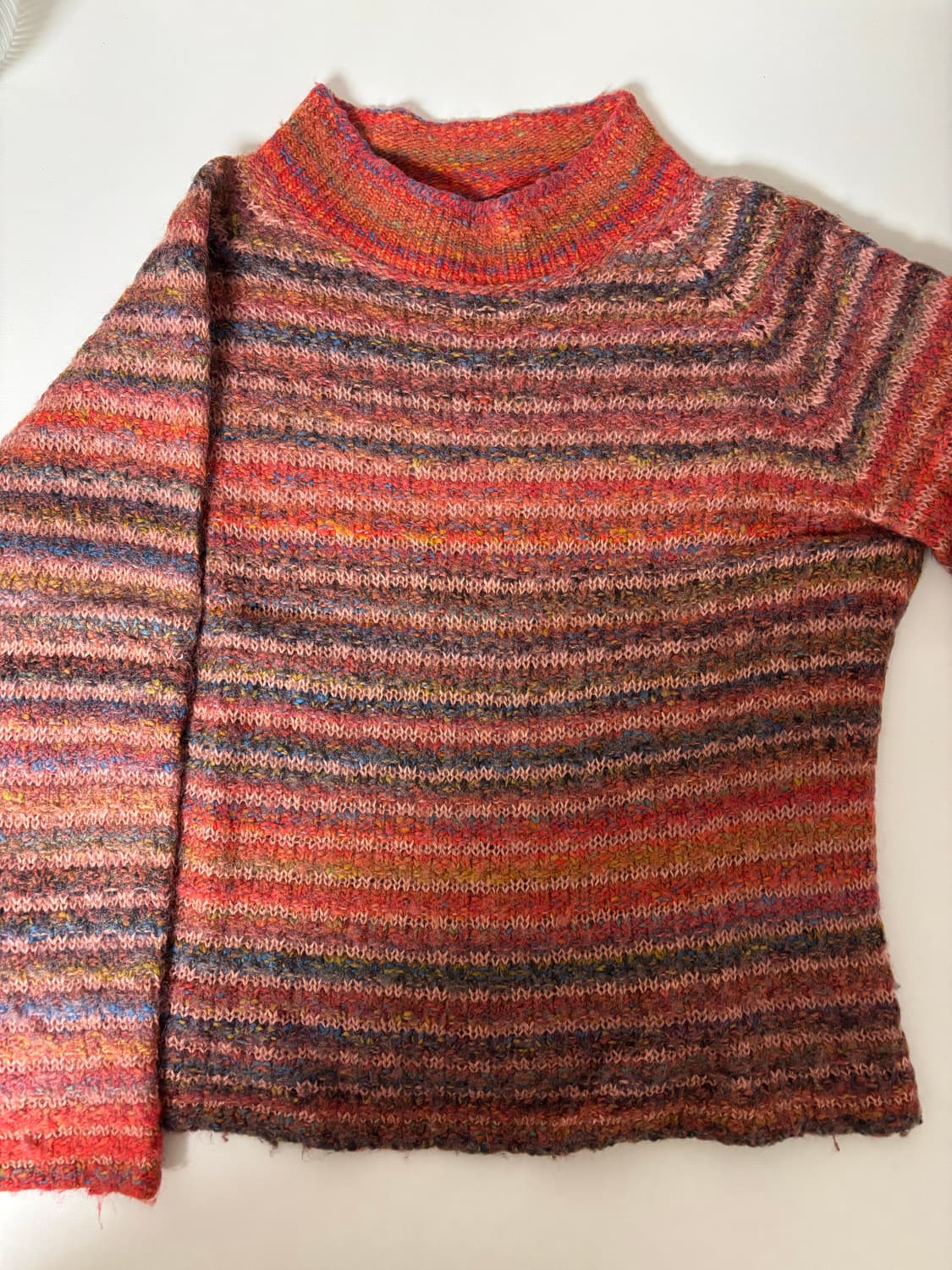 빈티지 레인보우 하이넥 니트 상품이미지1