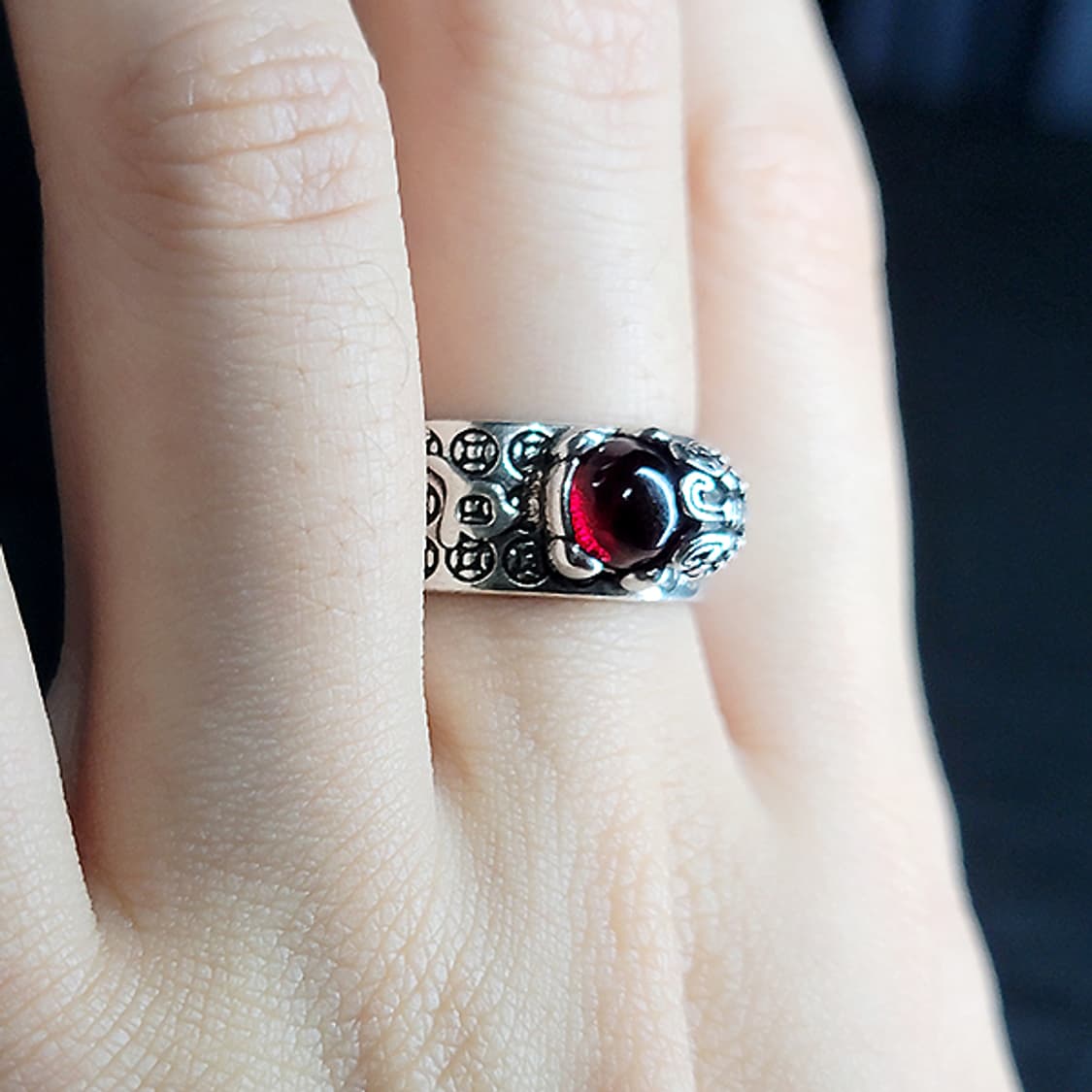 비휴 실버 남자 엔틱 빈티지 명품 행운 재물운 금전운 반지 상품이미지7