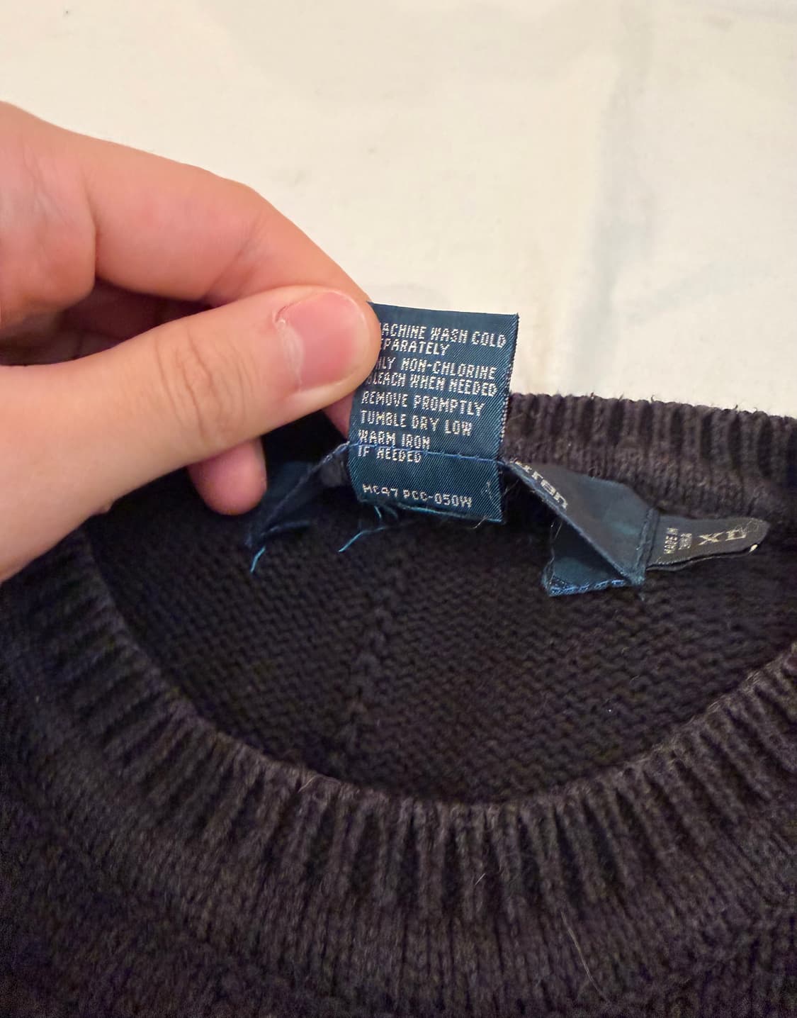 폴로 랄프로렌 스퀘어 짜임 케이블 니트 블랙 상품이미지5