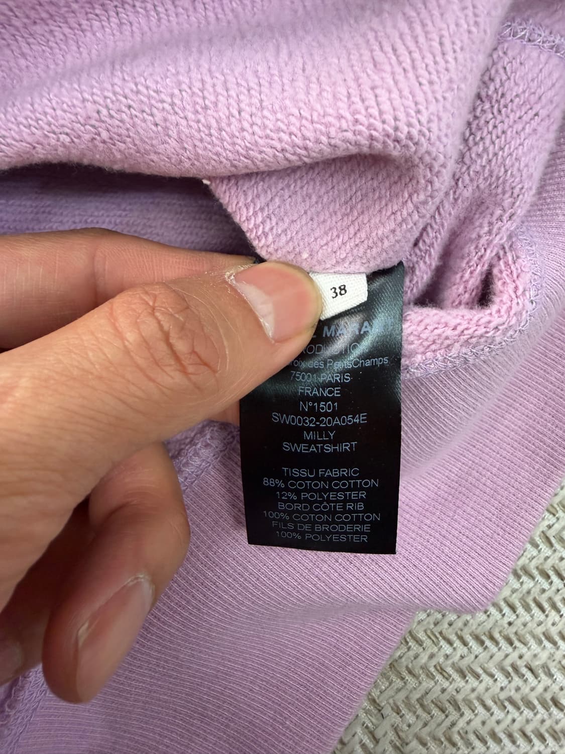 정품) 이자벨마랑 루즈핏 로고 맨투맨 38 상품이미지6