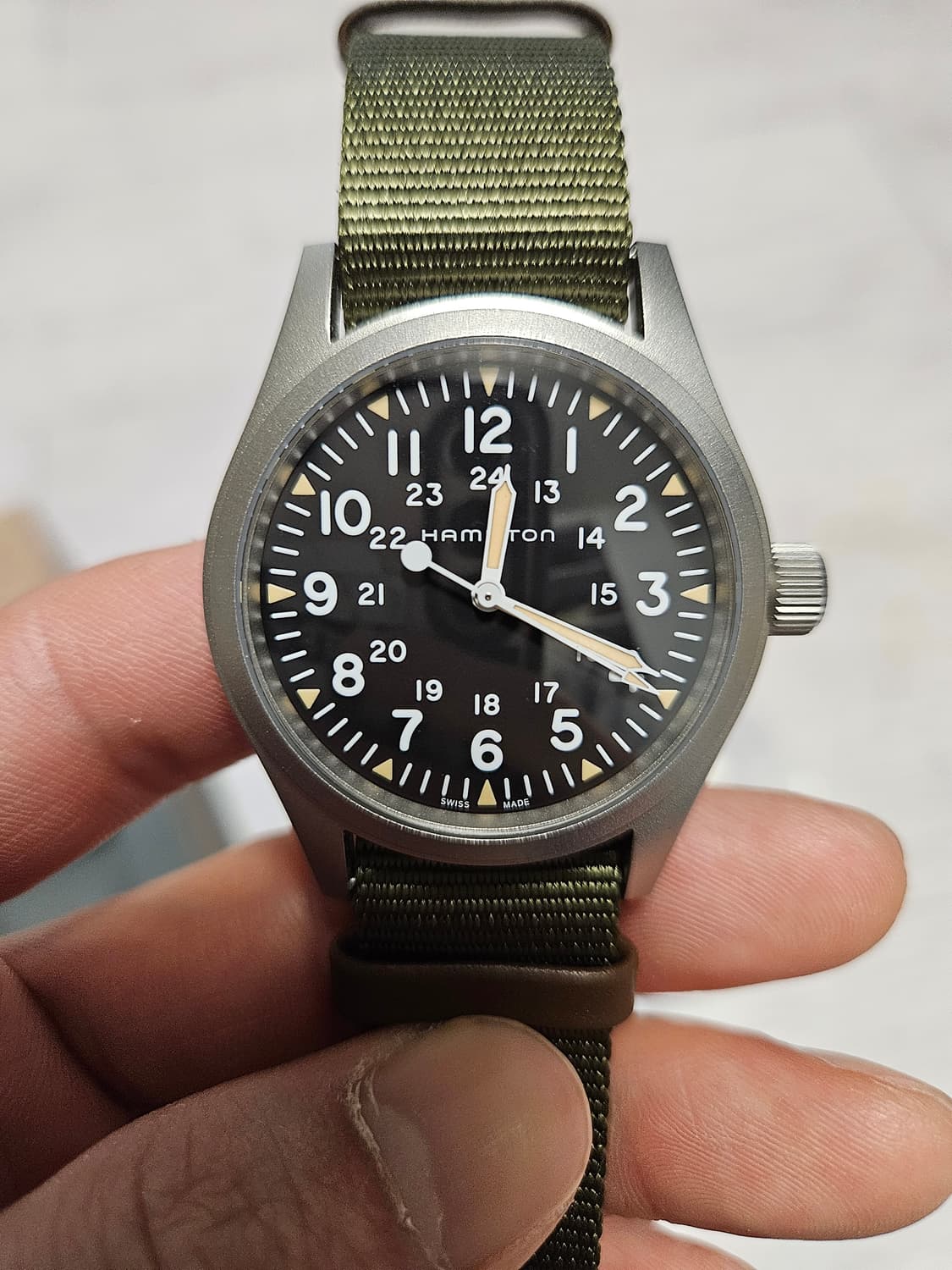 해밀턴 카키필드 메카니컬 수동 38mm 블랙 상품이미지2