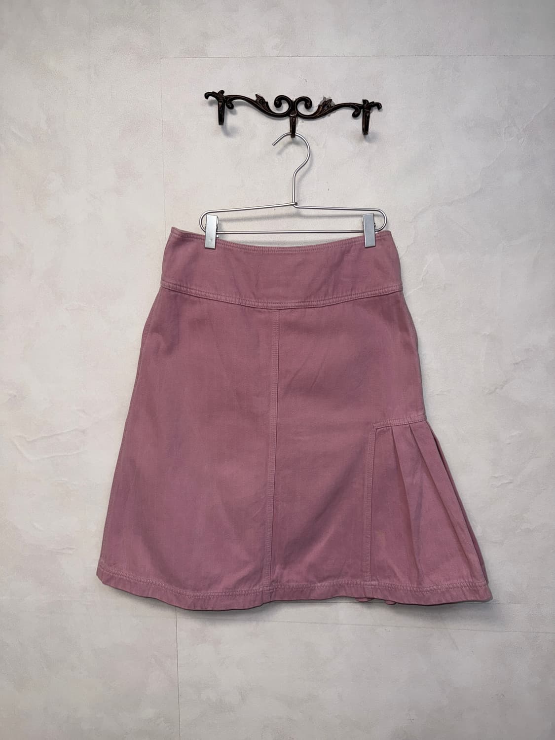 Oilily indi pink unbalance pleats skirt 상품이미지3