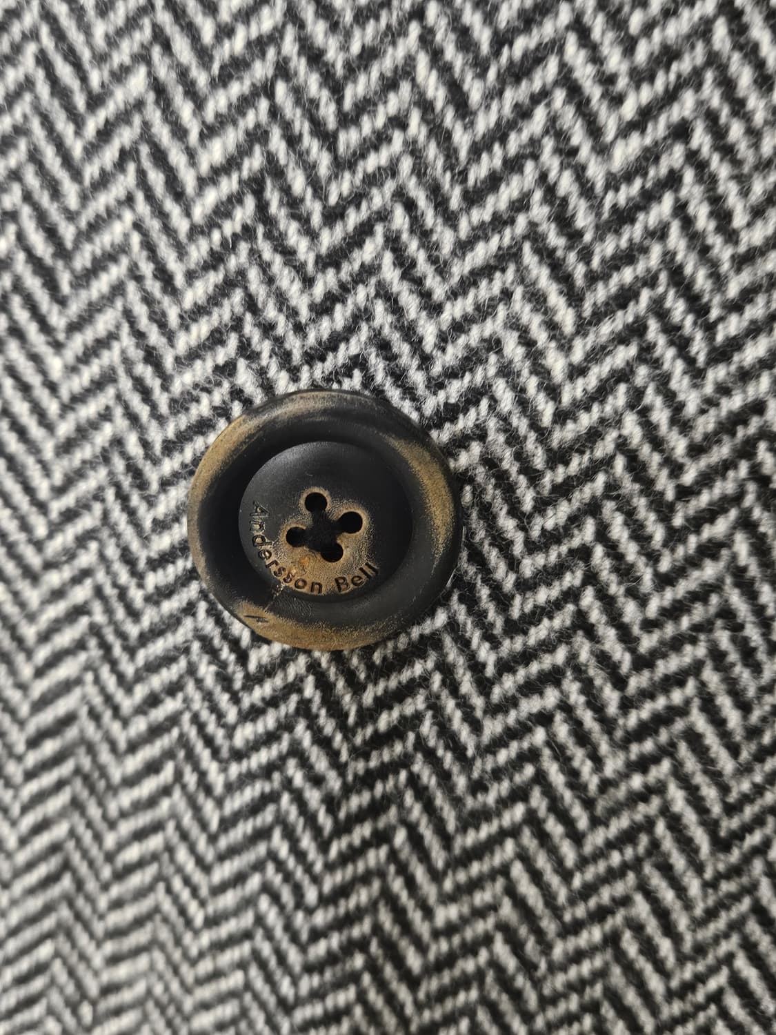 앤더슨벨 헤링본 더블 코트 L사이즈 오버핏 상품이미지5