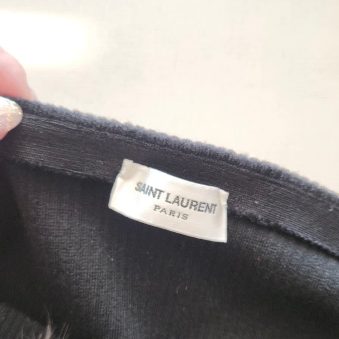 생로랑 깃털 트림 오프숄더 탑 S 상품이미지6