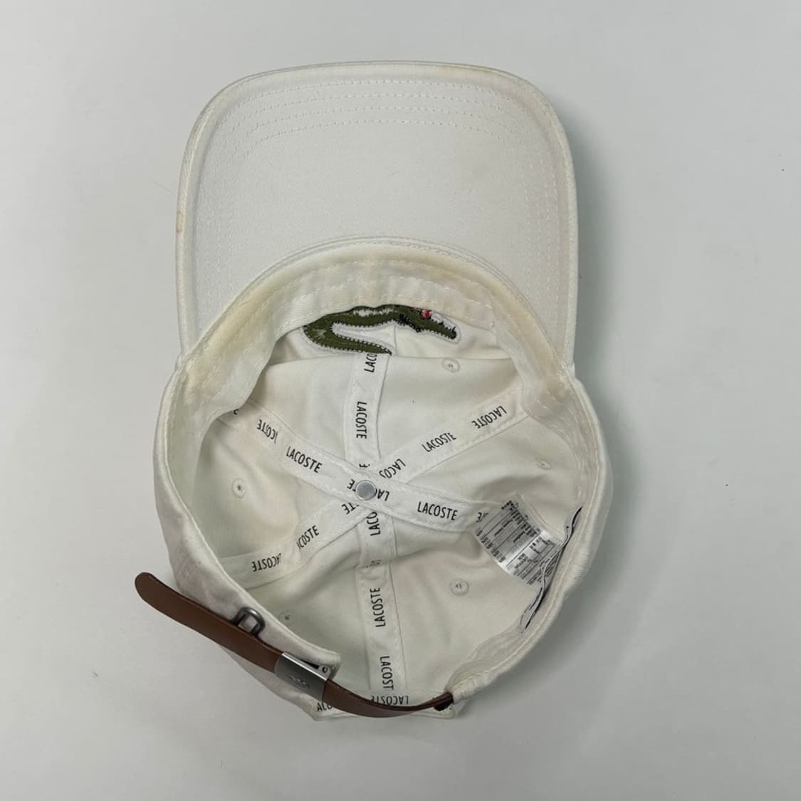 LACOSTE 빅 로고 볼캡 화이트 상품이미지7