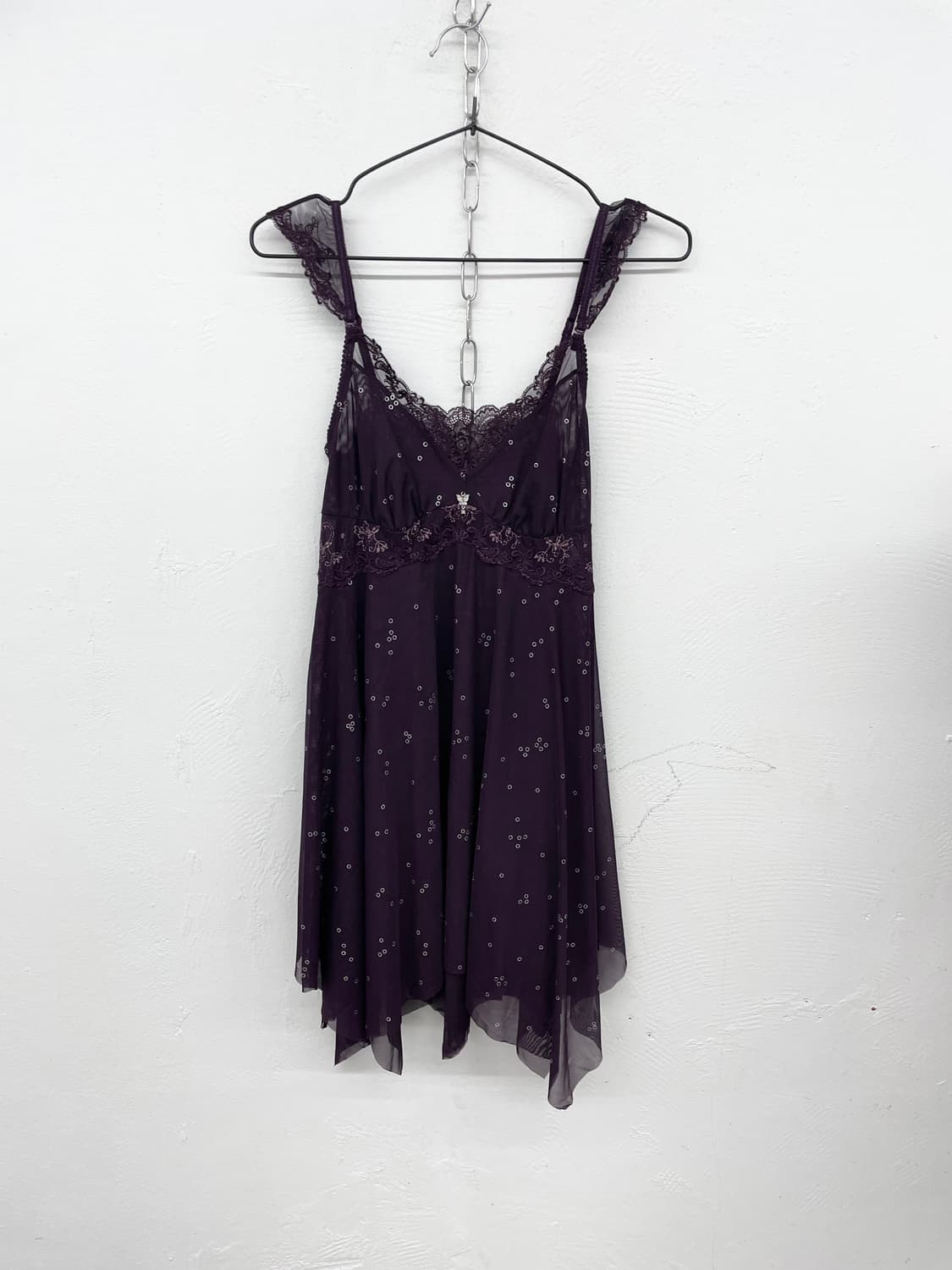 퍼플페어리 언발 레이스 슬립 상품이미지4