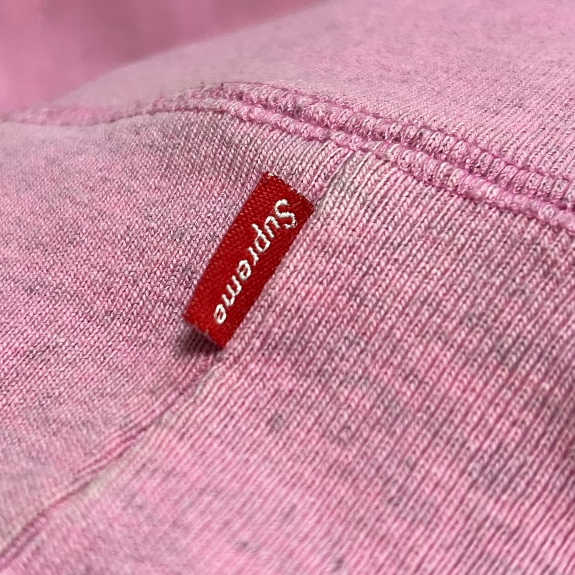 슈프림 15FW 박스로고 크루넥 헤더 핑크 상품이미지7