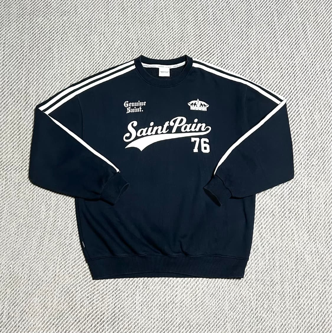 [L] Saintpain 세인트페인 네이비 sp리그 라운드 맨투맨 상품이미지1