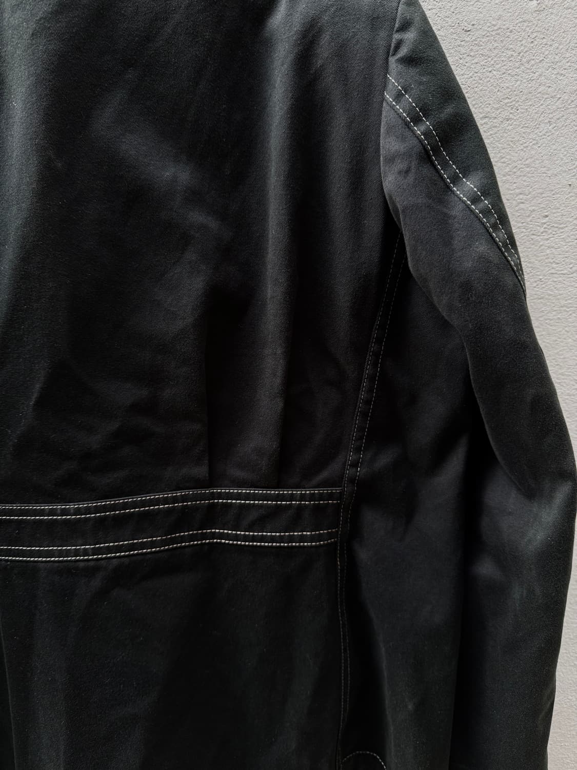 요지야마모토 몰스킨 비대칭 포켓 지퍼 스티치 블레이저 자켓 상품이미지6