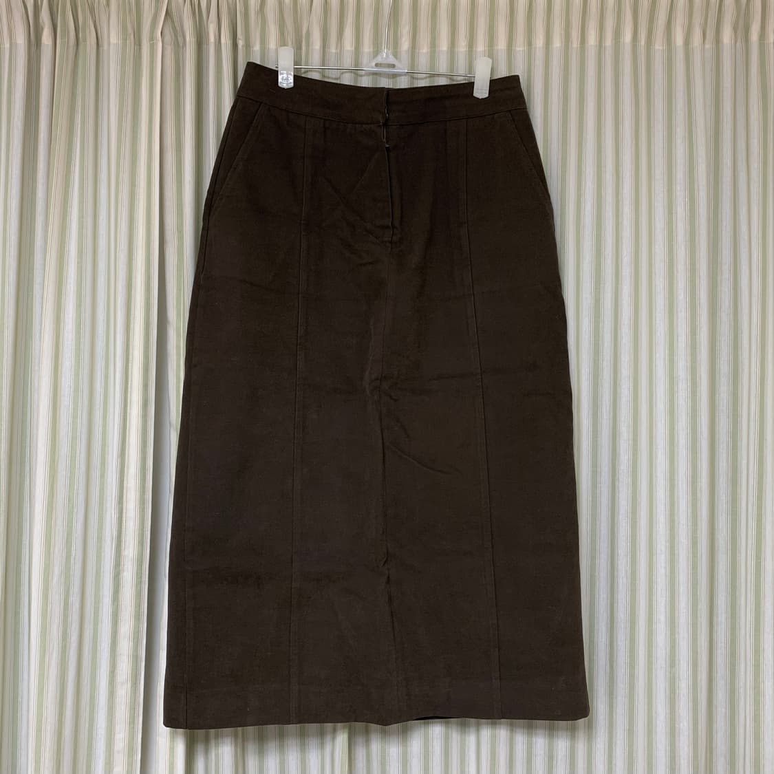 빈티지 스웨이드 롱스커트 상품이미지1