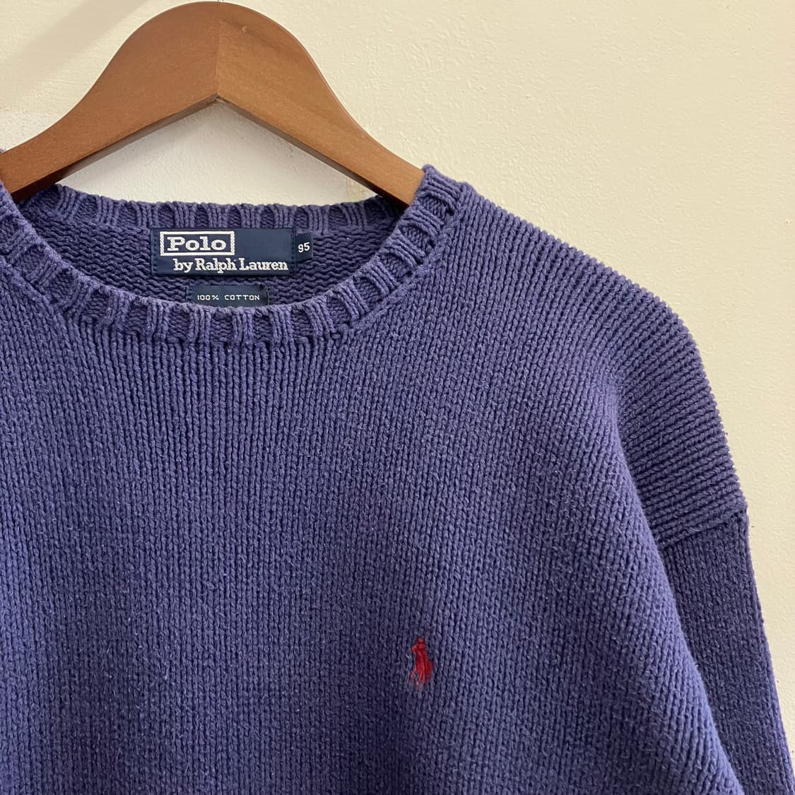 275 폴로 코튼 니트 네이비 상품이미지1