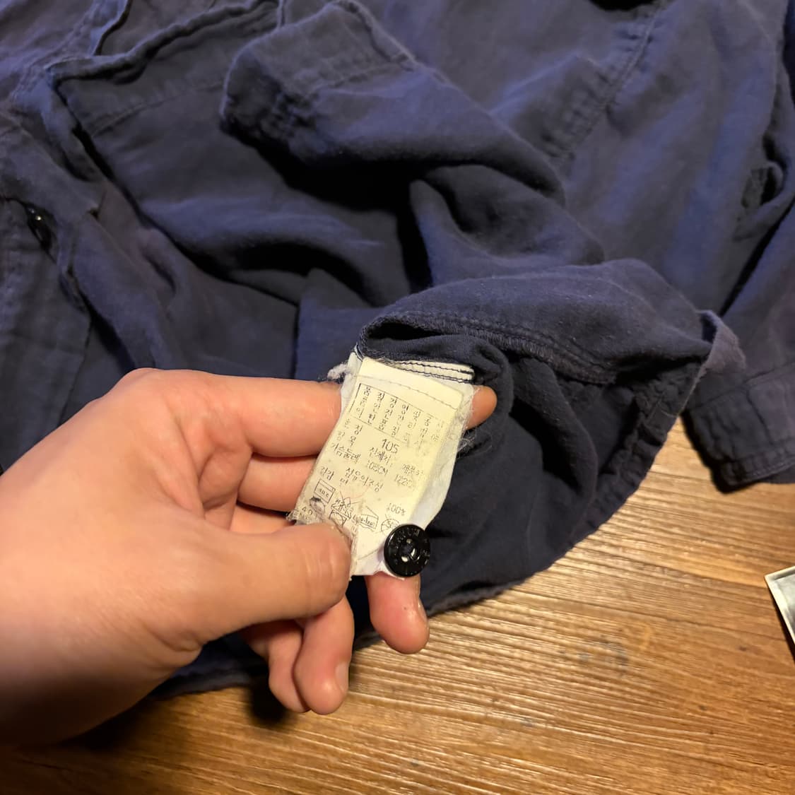 90s Stone island 가먼트 다이드 반팔 셔츠 상품이미지5