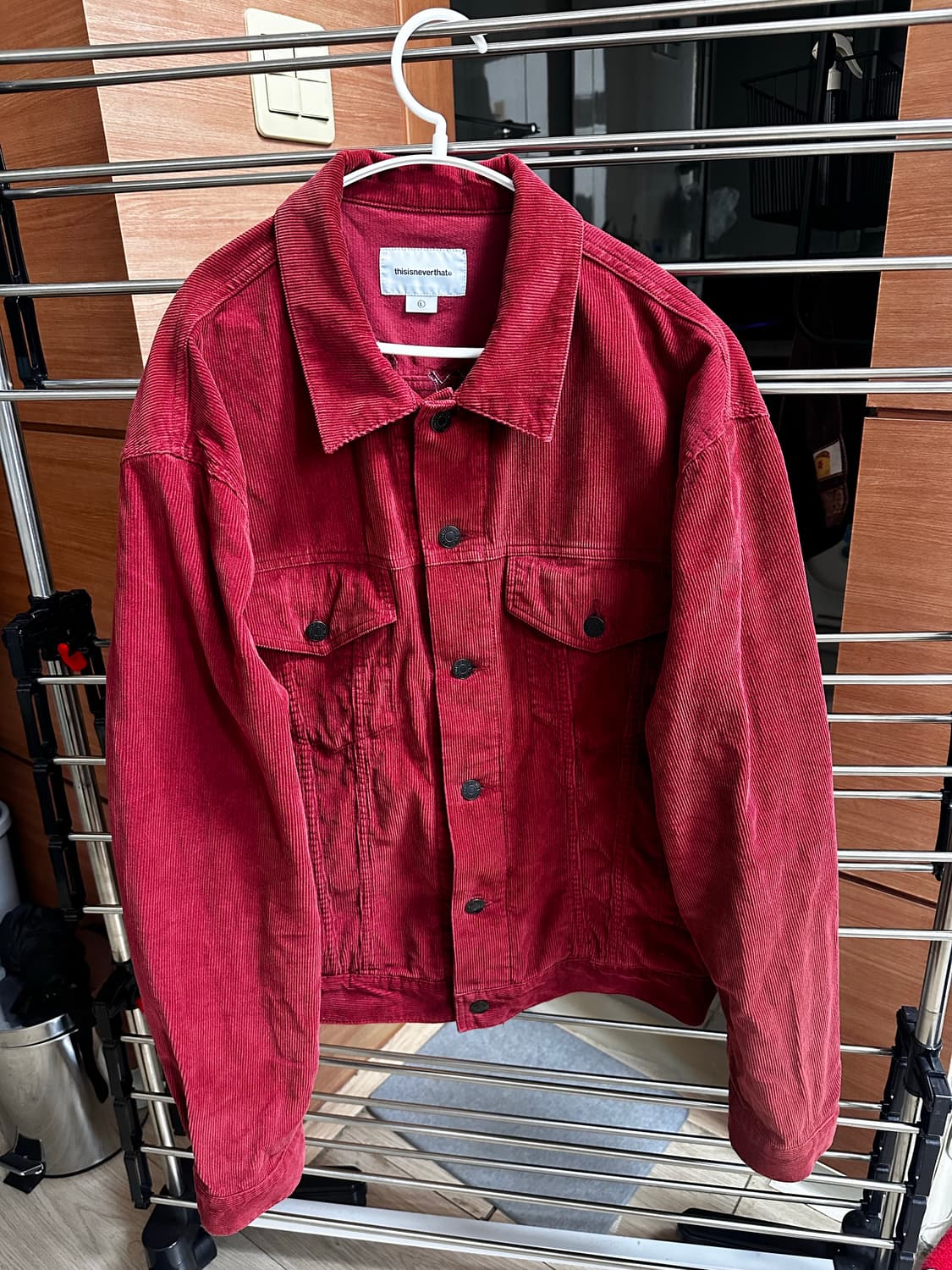 디스이즈네버댓 25FW 코듀로이 트러커 자켓 레드 L 상품이미지1