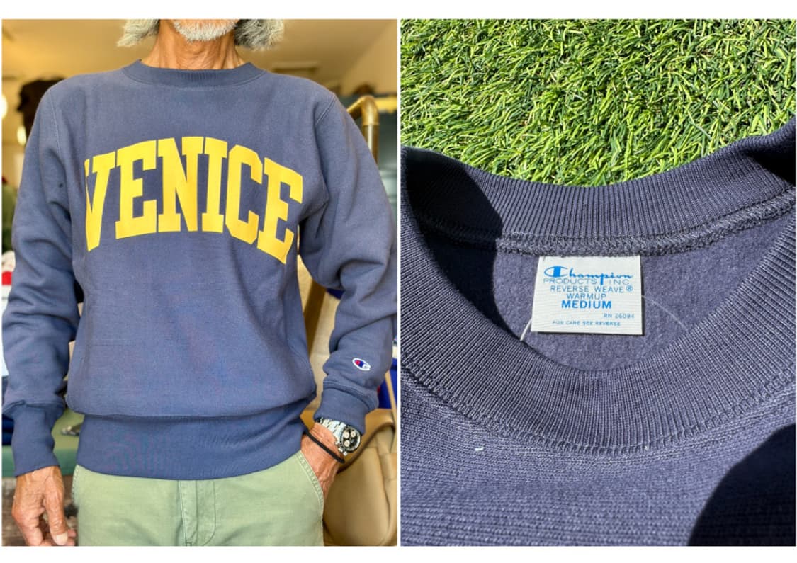 [L] 챔피온 재팬 리버스 위브 VENICE 크루넥 스웻셔츠 다크네이비 상품이미지3