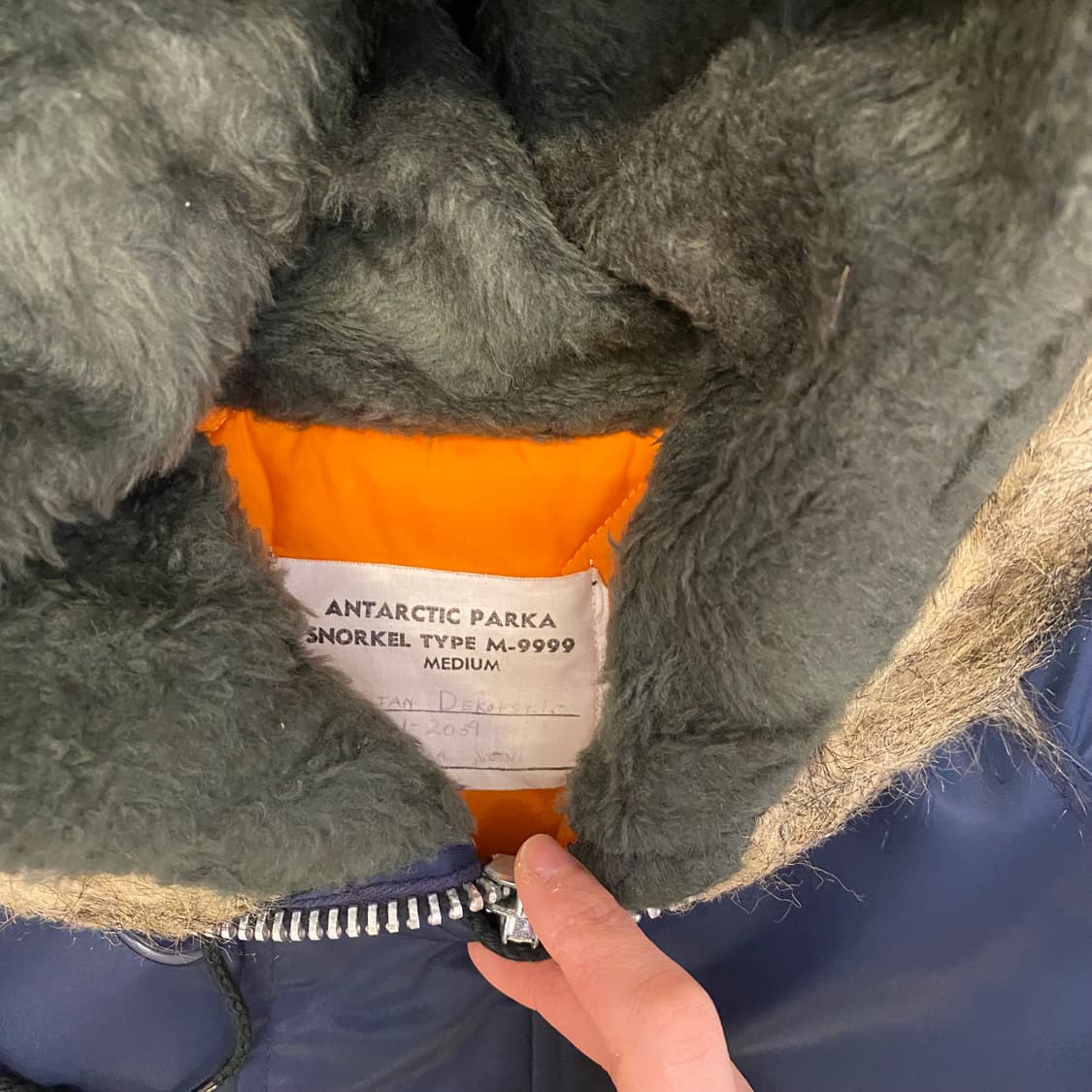 네이비 후드 퍼 야상 점퍼 n3b 상품이미지2