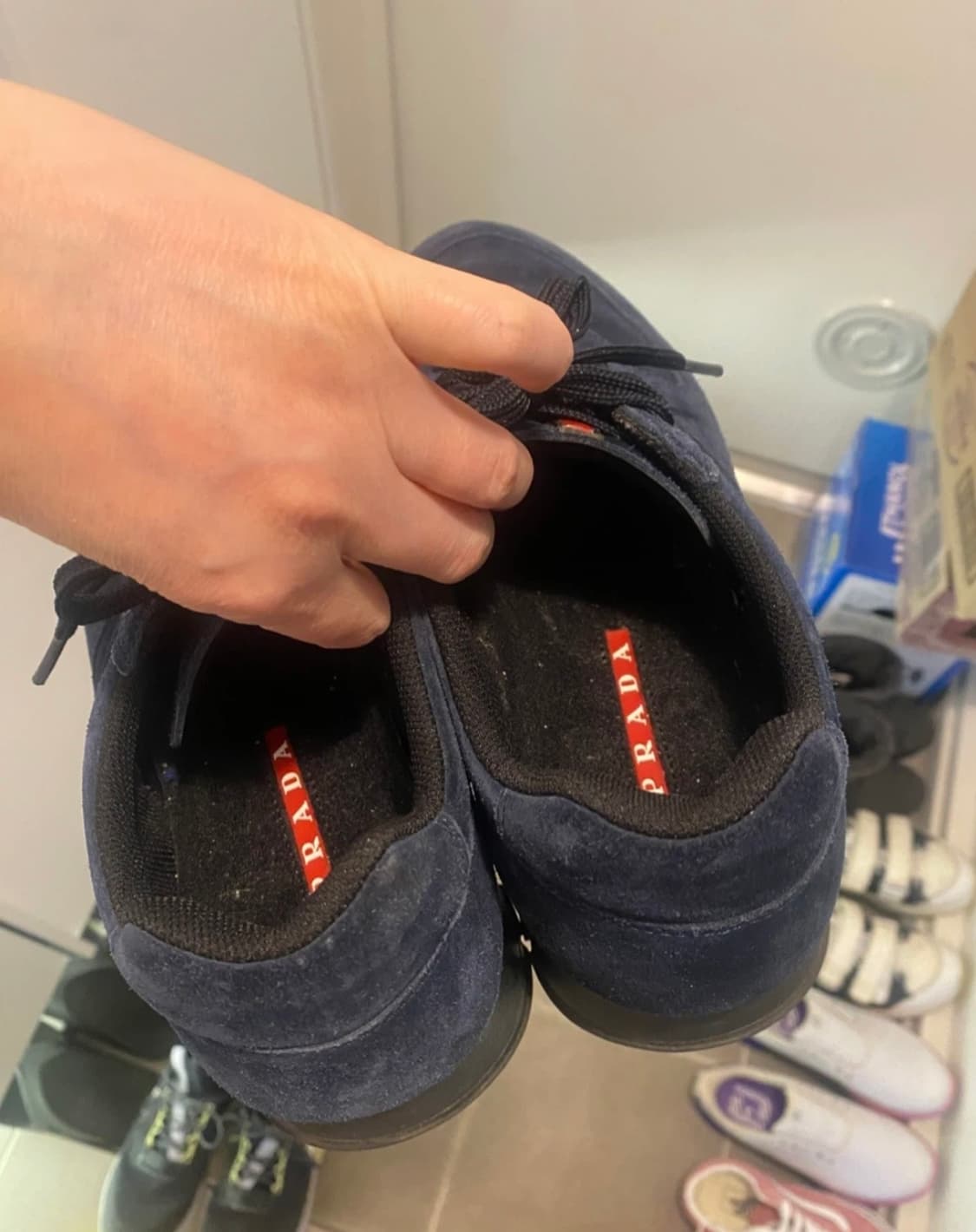 프라다 스포츠 250 스웨이드 스니커즈 상품이미지2