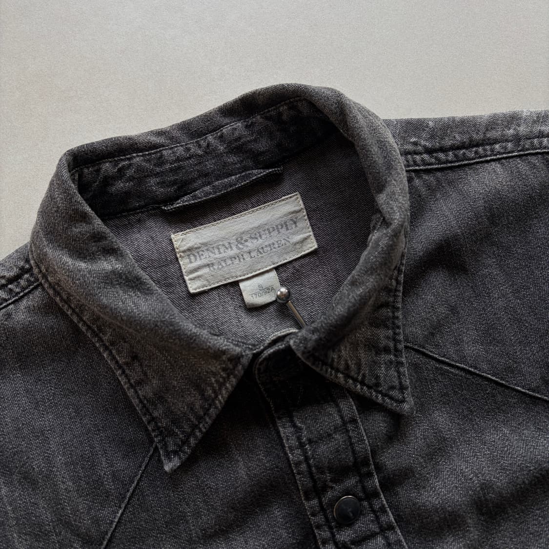 [S]폴로 데님앤서플라이 흑청 웨스턴 데님 셔츠 상품이미지9